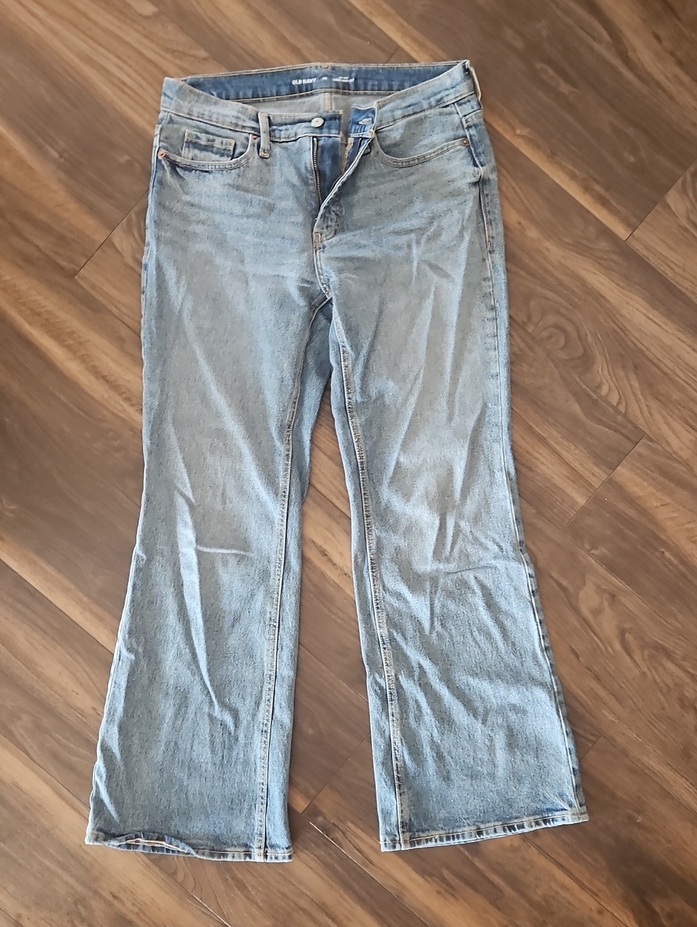 Old Navy Light Blue Mid-rise Loose Bootcut Jeans